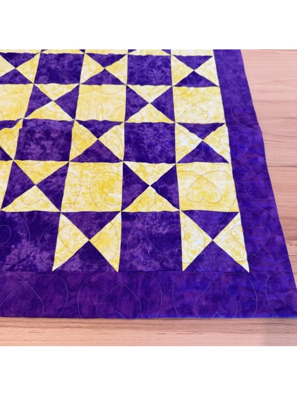 Patchwork Quilt Minnesota Vikings Football Colors